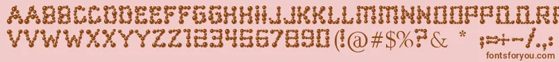 Ballbearings Font – Brown Fonts on Pink Background