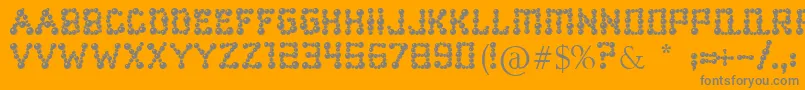 Ballbearings Font – Gray Fonts on Orange Background