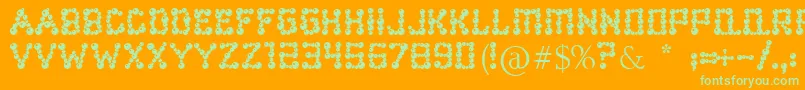 Ballbearings Font – Green Fonts on Orange Background