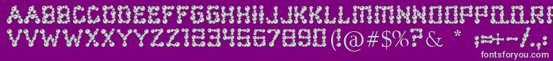 Ballbearings Font – Green Fonts on Purple Background