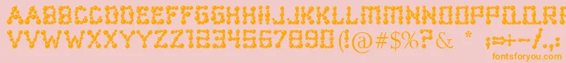Ballbearings Font – Orange Fonts on Pink Background