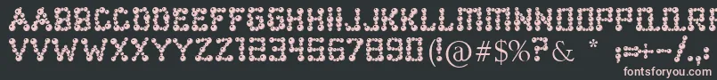 Ballbearings Font – Pink Fonts on Black Background