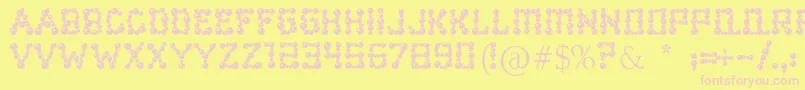 Ballbearings Font – Pink Fonts on Yellow Background