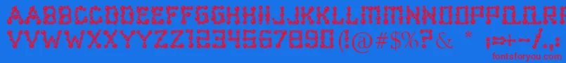Ballbearings Font – Red Fonts on Blue Background