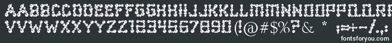 Ballbearings-fontti – valkoiset fontit mustalla taustalla