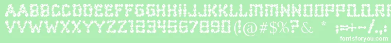 フォントBallbearings – 緑の背景に白い文字