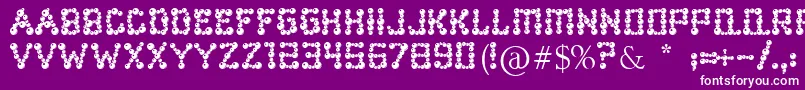 Ballbearings Font – White Fonts on Purple Background
