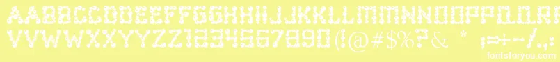 Ballbearings Font – White Fonts on Yellow Background