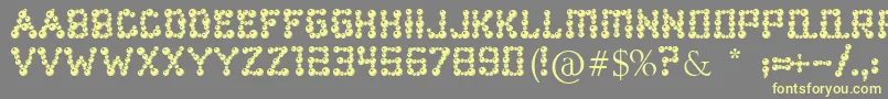 Ballbearings Font – Yellow Fonts on Gray Background