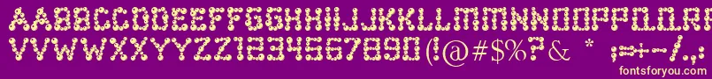 Ballbearings Font – Yellow Fonts on Purple Background