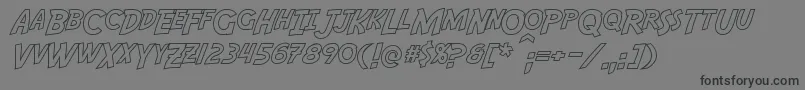 AdventureHollow Font – Black Fonts on Gray Background
