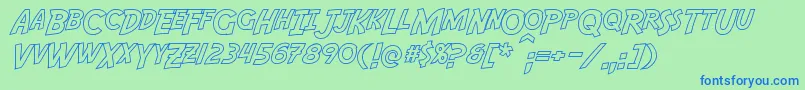 AdventureHollow Font – Blue Fonts on Green Background