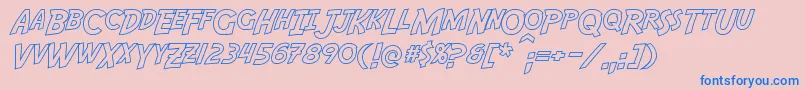 AdventureHollow Font – Blue Fonts on Pink Background