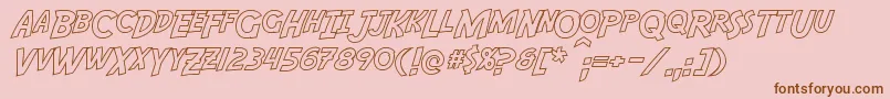 AdventureHollow Font – Brown Fonts on Pink Background
