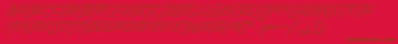 AdventureHollow Font – Brown Fonts on Red Background