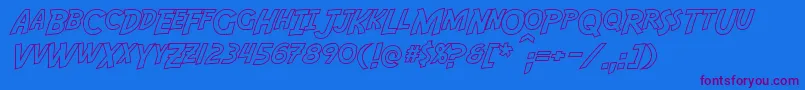 AdventureHollow Font – Purple Fonts on Blue Background