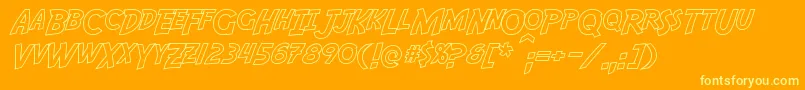AdventureHollow Font – Yellow Fonts on Orange Background