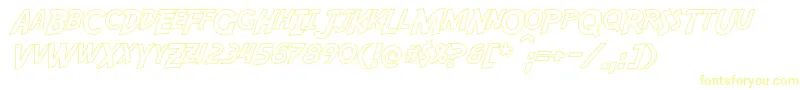 AdventureHollow Font – Yellow Fonts on White Background