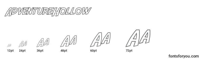 AdventureHollow Font Sizes
