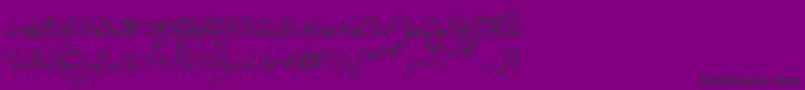 Fonte ExcellentiaInExcelsis – fontes pretas em um fundo violeta