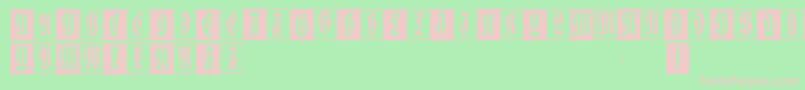 Flourishfraxcaps Font – Pink Fonts on Green Background