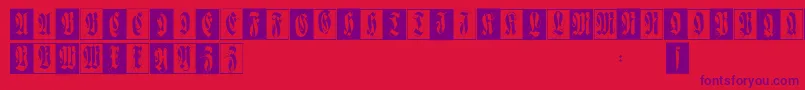 Шрифт Flourishfraxcaps – фиолетовые шрифты на красном фоне