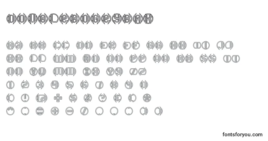 Schriftart DoubleBogeyBrk – Alphabet, Zahlen, spezielle Symbole