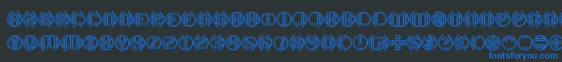 DoubleBogeyBrk Font – Blue Fonts on Black Background