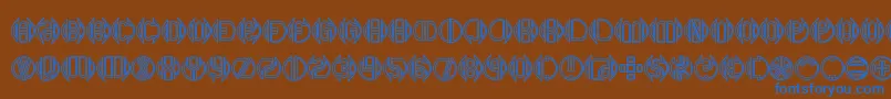 DoubleBogeyBrk Font – Blue Fonts on Brown Background