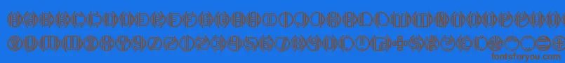 Weitere Informationen zur DoubleBogeyBrk-Schriftart DoubleBogeyBrk-Schriftart – Braune Schriften auf blauem Hintergrund