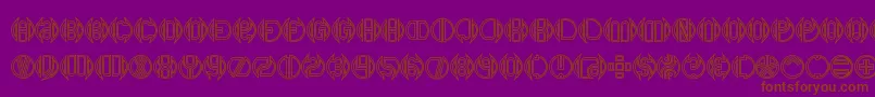 DoubleBogeyBrk Font – Brown Fonts on Purple Background