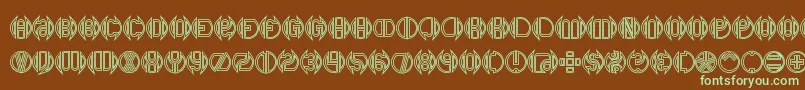 DoubleBogeyBrk Font – Green Fonts on Brown Background