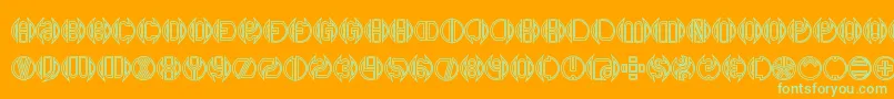 DoubleBogeyBrk Font – Green Fonts on Orange Background