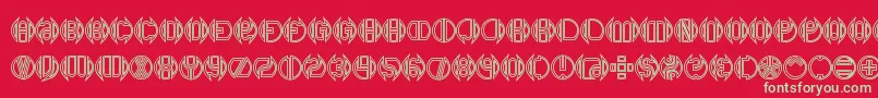 DoubleBogeyBrk Font – Green Fonts on Red Background