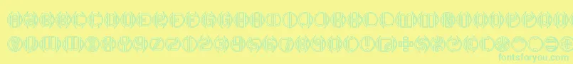Police DoubleBogeyBrk – polices vertes sur fond jaune