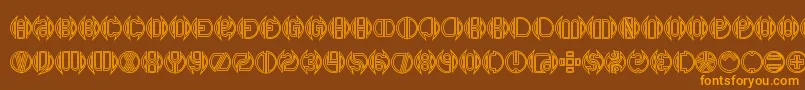 DoubleBogeyBrk Font – Orange Fonts on Brown Background