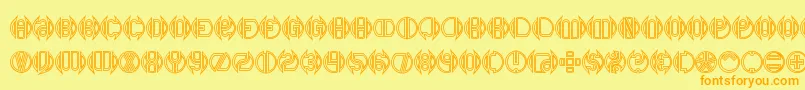 DoubleBogeyBrk Font – Orange Fonts on Yellow Background