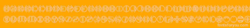 DoubleBogeyBrk Font – Pink Fonts on Orange Background