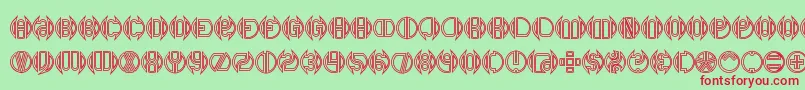 DoubleBogeyBrk Font – Red Fonts on Green Background