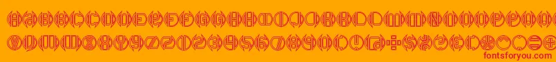 DoubleBogeyBrk Font – Red Fonts on Orange Background