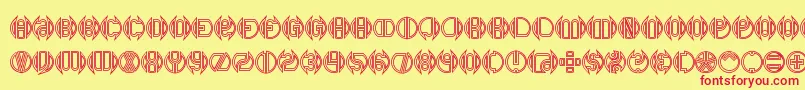 DoubleBogeyBrk Font – Red Fonts on Yellow Background