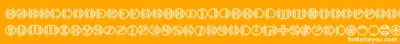 DoubleBogeyBrk Font – White Fonts on Orange Background