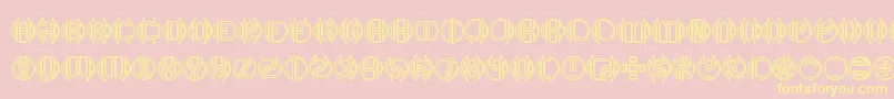 Шрифт DoubleBogeyBrk – жёлтые шрифты на розовом фоне