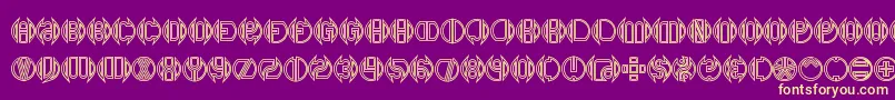DoubleBogeyBrk Font – Yellow Fonts on Purple Background
