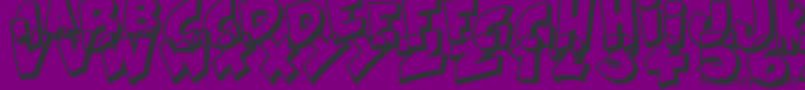 Kraash-Schriftart – Schwarze Schriften auf violettem Hintergrund