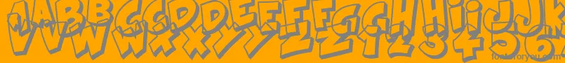 Kraash Font – Gray Fonts on Orange Background