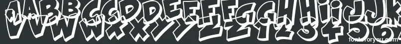 Kraash Font – White Fonts on Black Background
