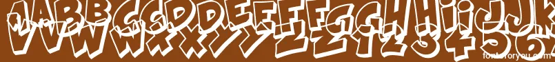 フォントKraash – 茶色の背景に白い文字