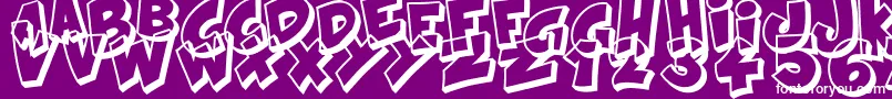 fuente Kraash – Fuentes Blancas Sobre Fondo Morado