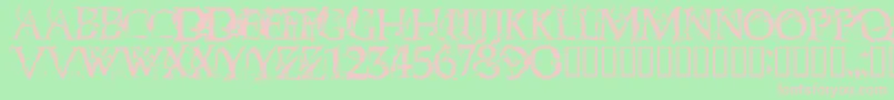 Blasphem Font – Pink Fonts on Green Background